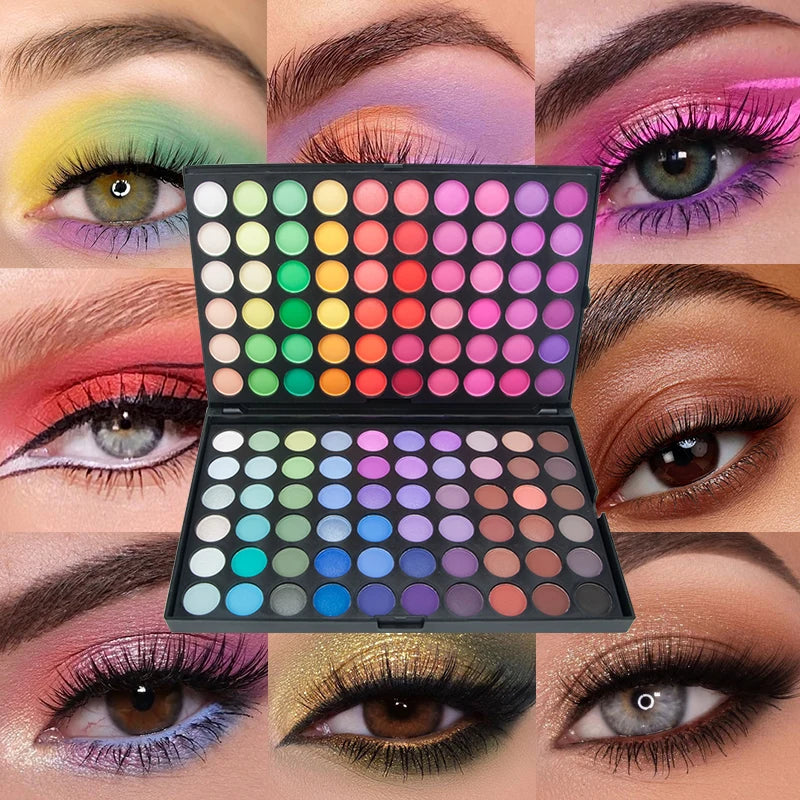 120 Color Eyeshadow Palette Glitter Matte Shimmer Finishes Eye shadow Palette Colorful High Pigment Eyes Makeup Palette for Part