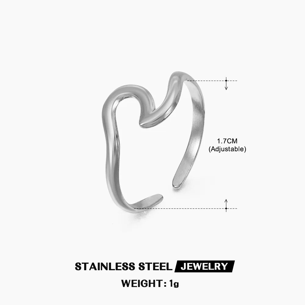 18K Stainless Steel Rings for Women Vintage Gold Color Never Fade Luxury Classic Rings Wedding Couple Rings Party Jewelry Gifts