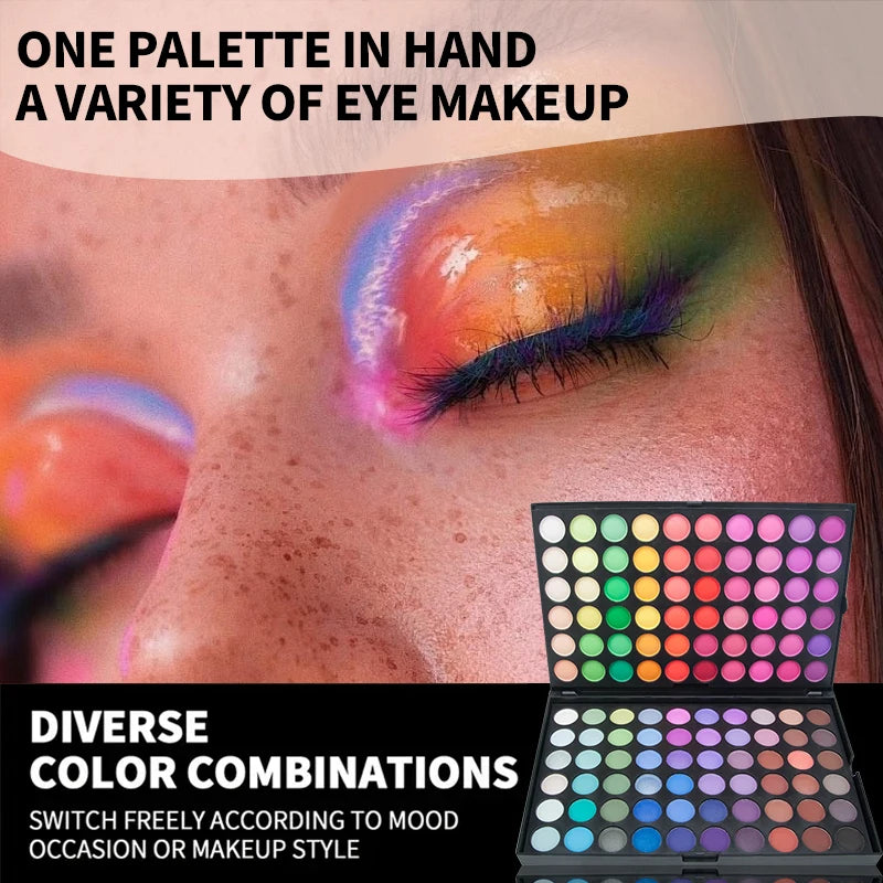 120 Color Eyeshadow Palette Glitter Matte Shimmer Finishes Eye shadow Palette Colorful High Pigment Eyes Makeup Palette for Part
